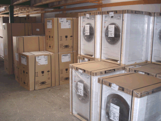 un grand stock d'appareils
